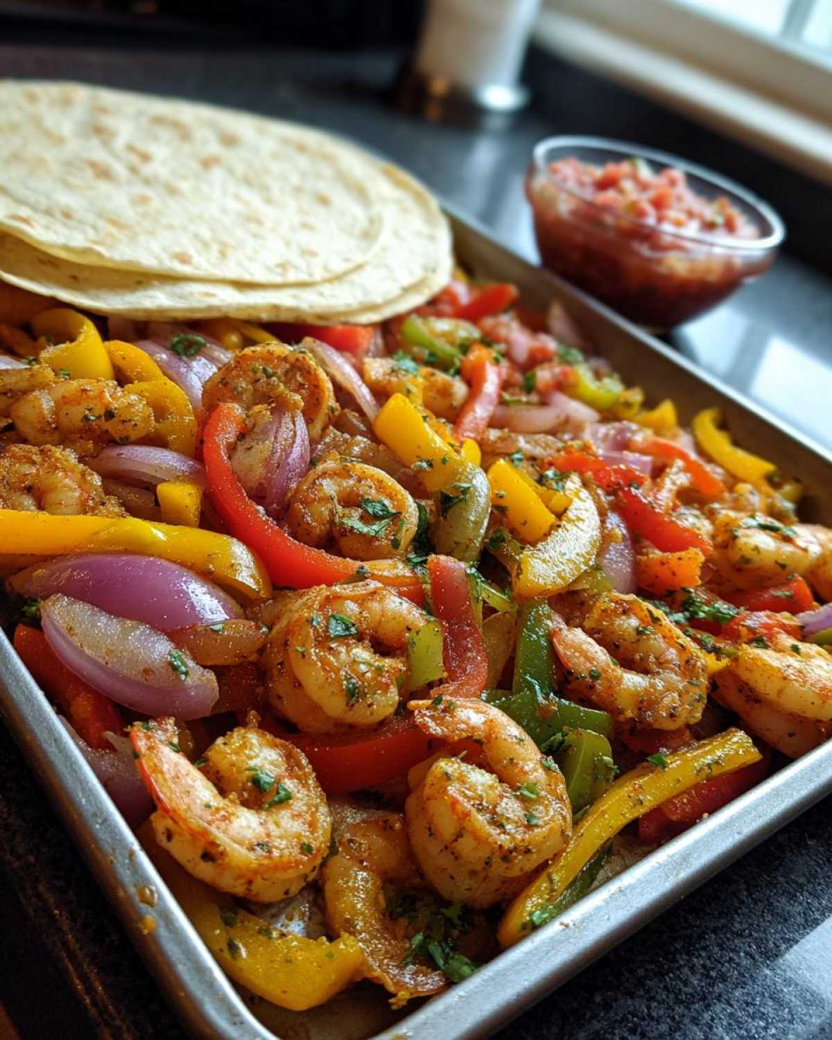 Sheet Pan Shrimp Fajitas – Dinner in a Flash with Easy Cleanup - detail 2
