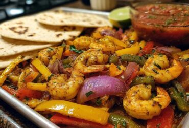 Sheet Pan Shrimp Fajitas – Dinner in a Flash with Easy Cleanup