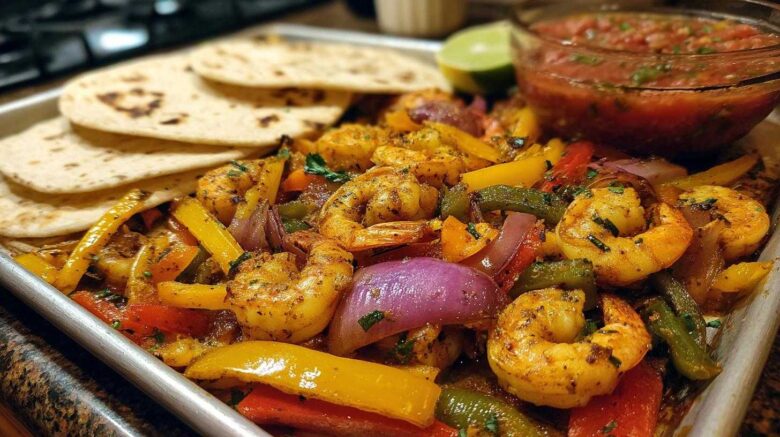 Sheet Pan Shrimp Fajitas – Dinner in a Flash with Easy Cleanup