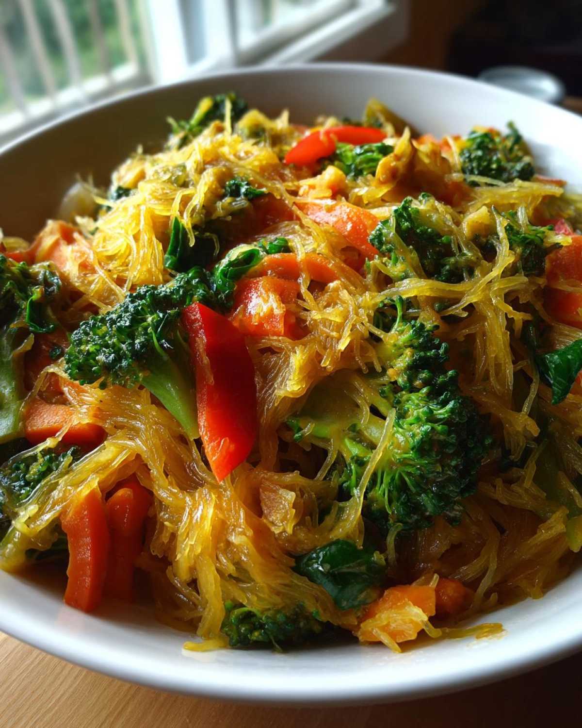 Spaghetti Squash Chow Mein (Healthy Chinese Takeout Fix) - detail 3
