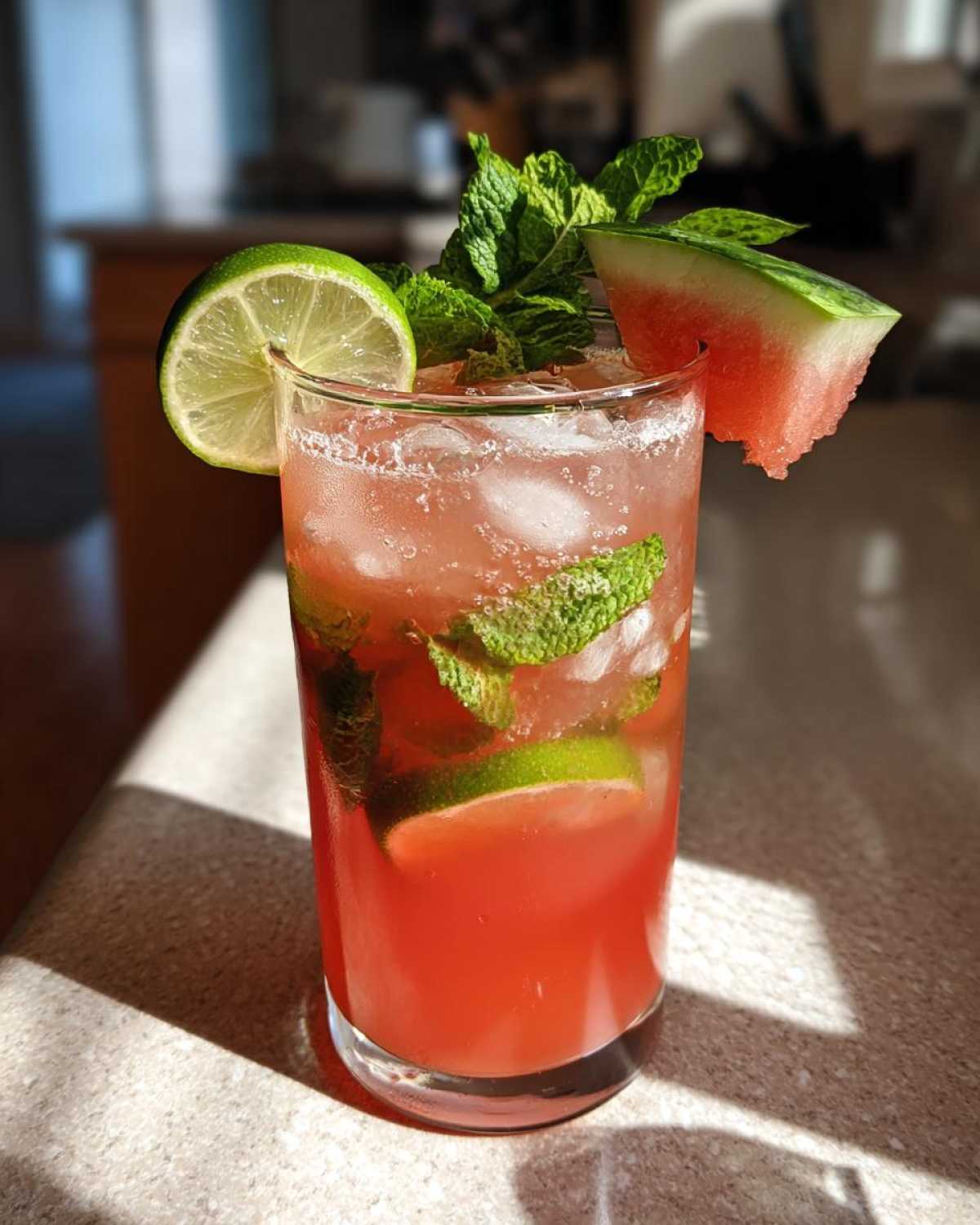 Sparkling Watermelon Lime Cooler (Hydrating Summer Mocktail) - detail 2