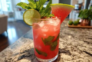 Sparkling Watermelon Lime Cooler (Hydrating Summer Mocktail)