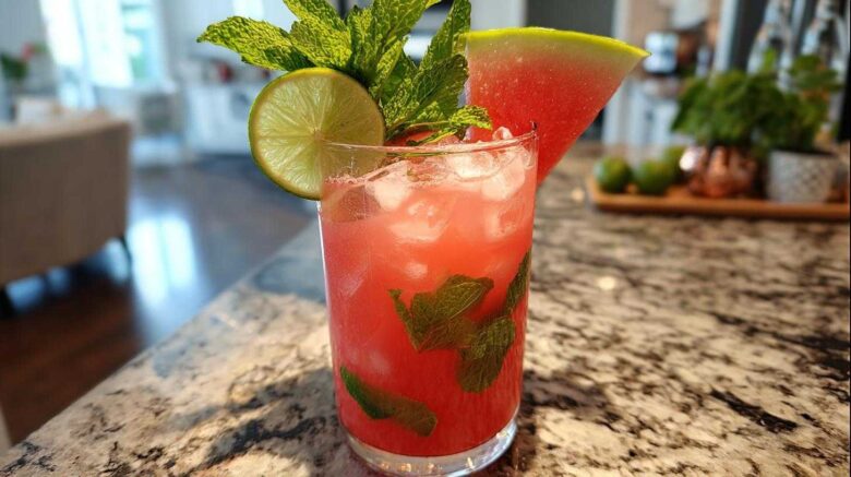Sparkling Watermelon Lime Cooler (Hydrating Summer Mocktail)