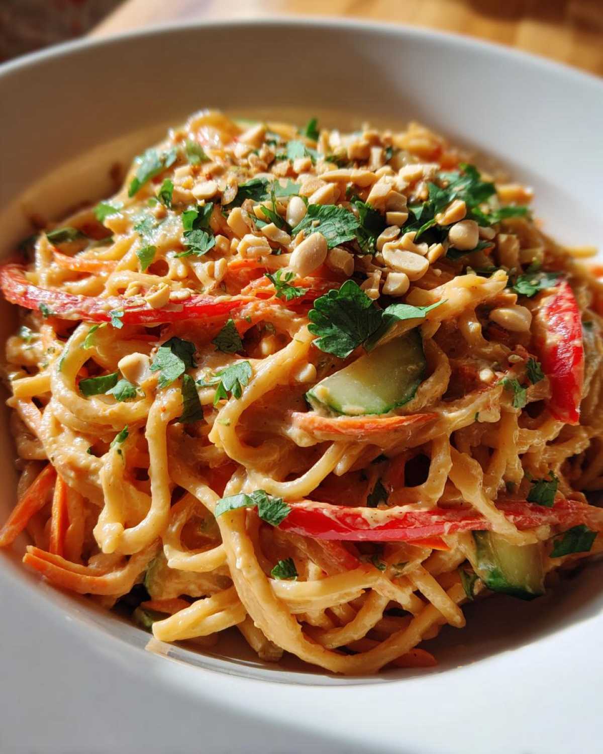 Spicy Thai Peanut Noodles with Crunchy Veggies (Takeout At Home) - detail 4