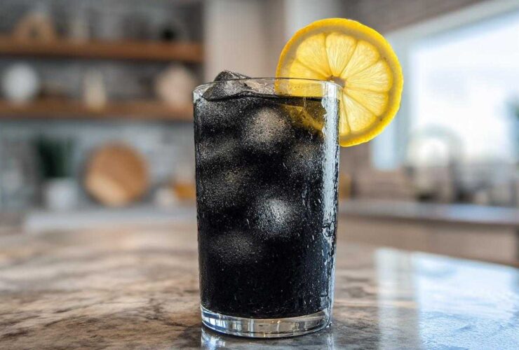 Spooky Black Charcoal Lemonade (Halloween Goth Drink Trend)