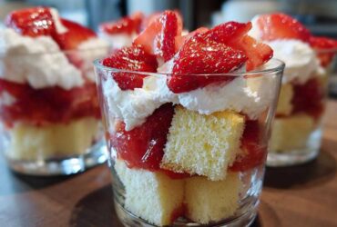 Strawberry Shortcake Trifle Cups (No-Bake Individual Desserts)