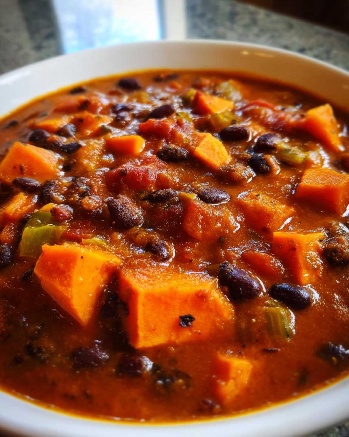 Sweet Potato Black Bean Chili (Vegan One-Pot Meal) - detail 1