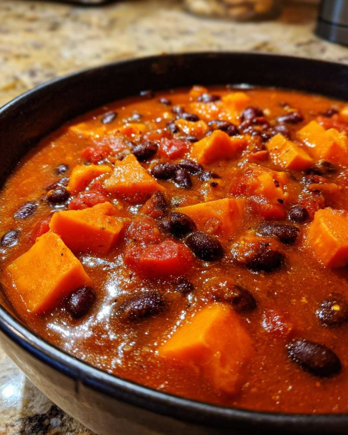 Sweet Potato Black Bean Chili (Vegan One-Pot Meal) - detail 3