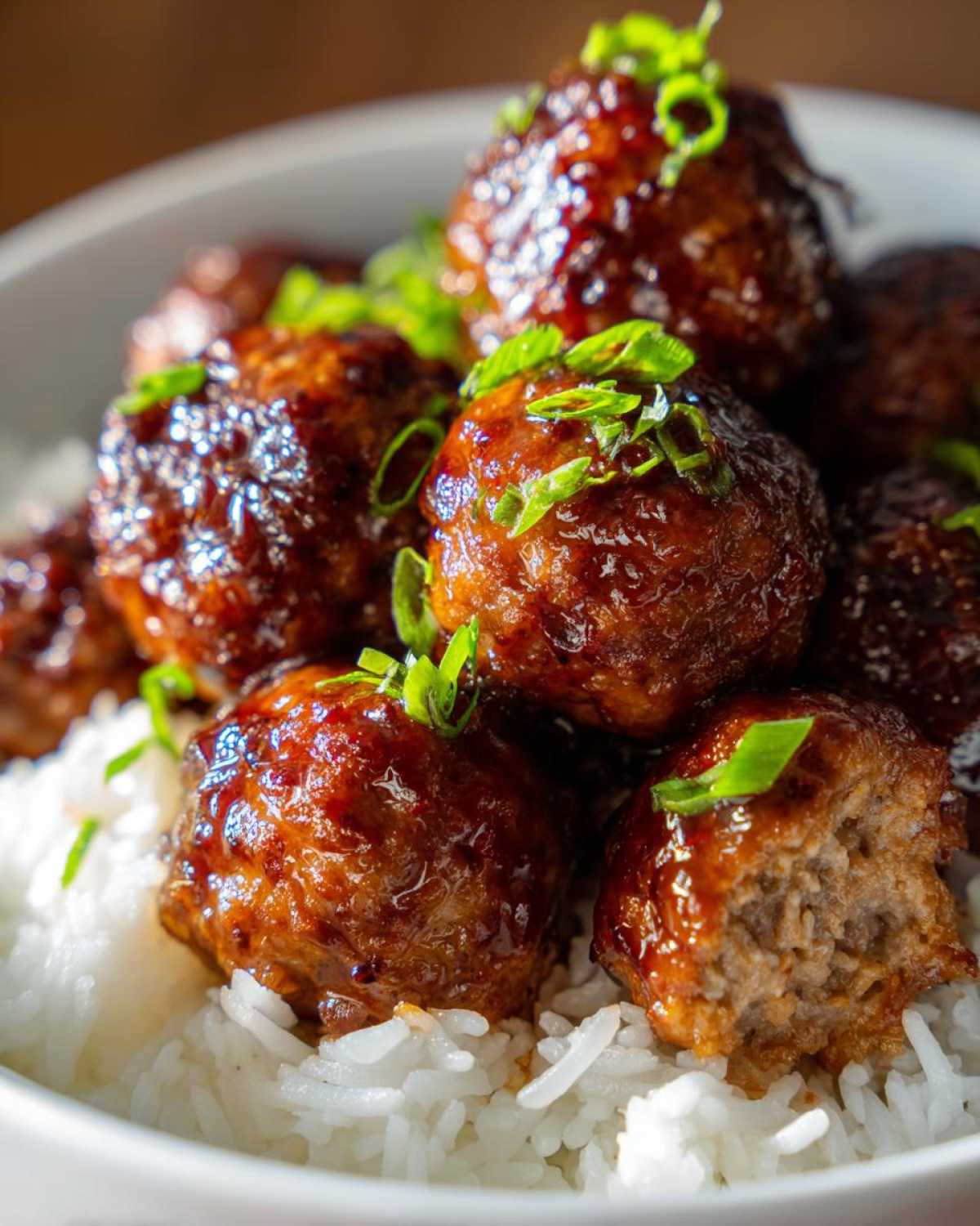 Teriyaki-Glazed Meatballs & Rice (A Freezer Friendly Dinner Win) - detail 3