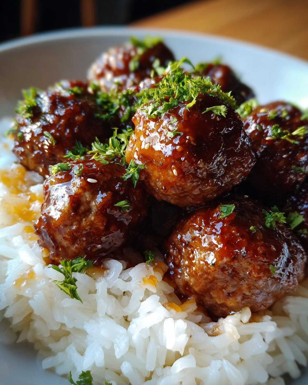 Teriyaki-Glazed Meatballs & Rice (A Freezer Friendly Dinner Win) - detail 4