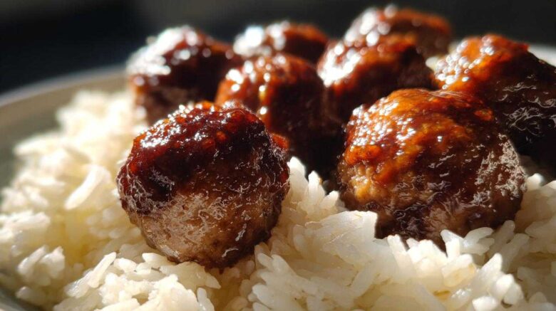 Teriyaki-Glazed Meatballs & Rice (A Freezer Friendly Dinner Win)