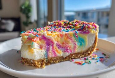 Unicorn Cheesecake Bars (Colorful Swirl Kids Will Love)