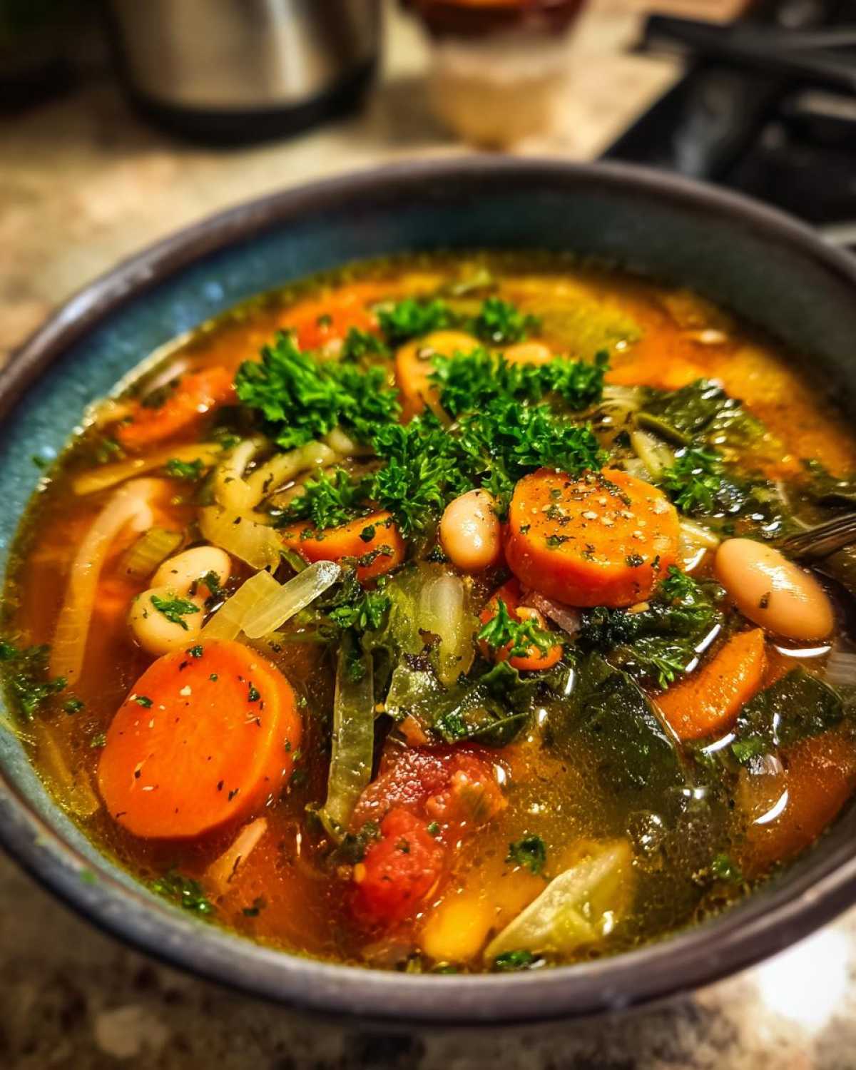 Veggie-Powered Minestrone Soup (Hearty & Low-Calorie) - detail 3