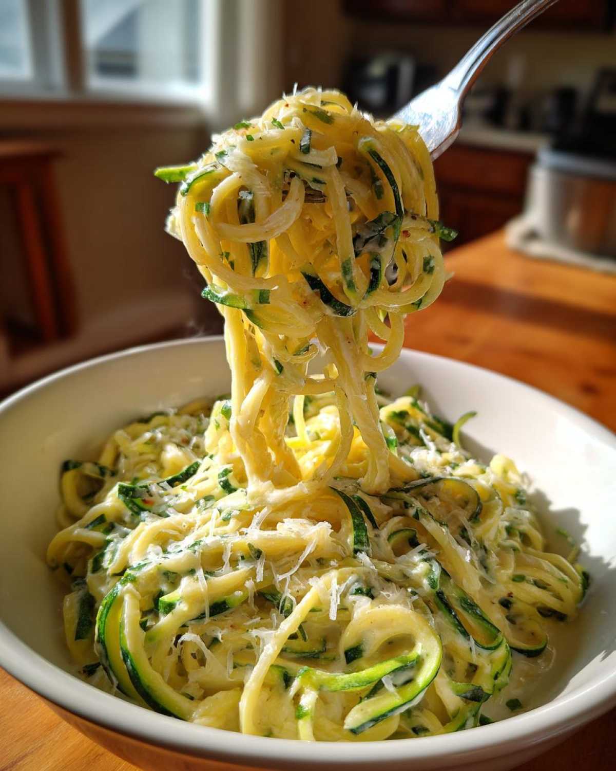 Zucchini Noodle Alfredo (Low-Carb Comfort Pasta Swap) - detail 4