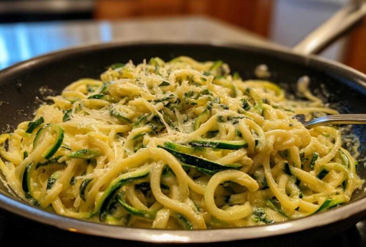 Zucchini Noodle Alfredo (Low-Carb Comfort Pasta Swap)