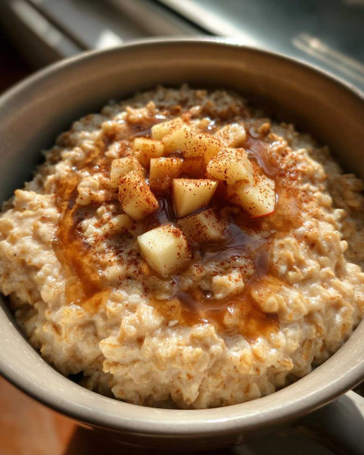15-Minute Apple Cinnamon Oatmeal with Maple Swirl - detail 1