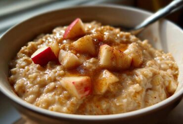15-Minute Apple Cinnamon Oatmeal with Maple Swirl