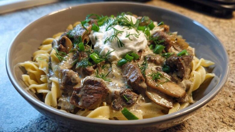 5-Ingredient Beef Stroganoff