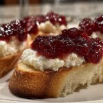 5-Ingredient Cranberry Goat Cheese Crostini