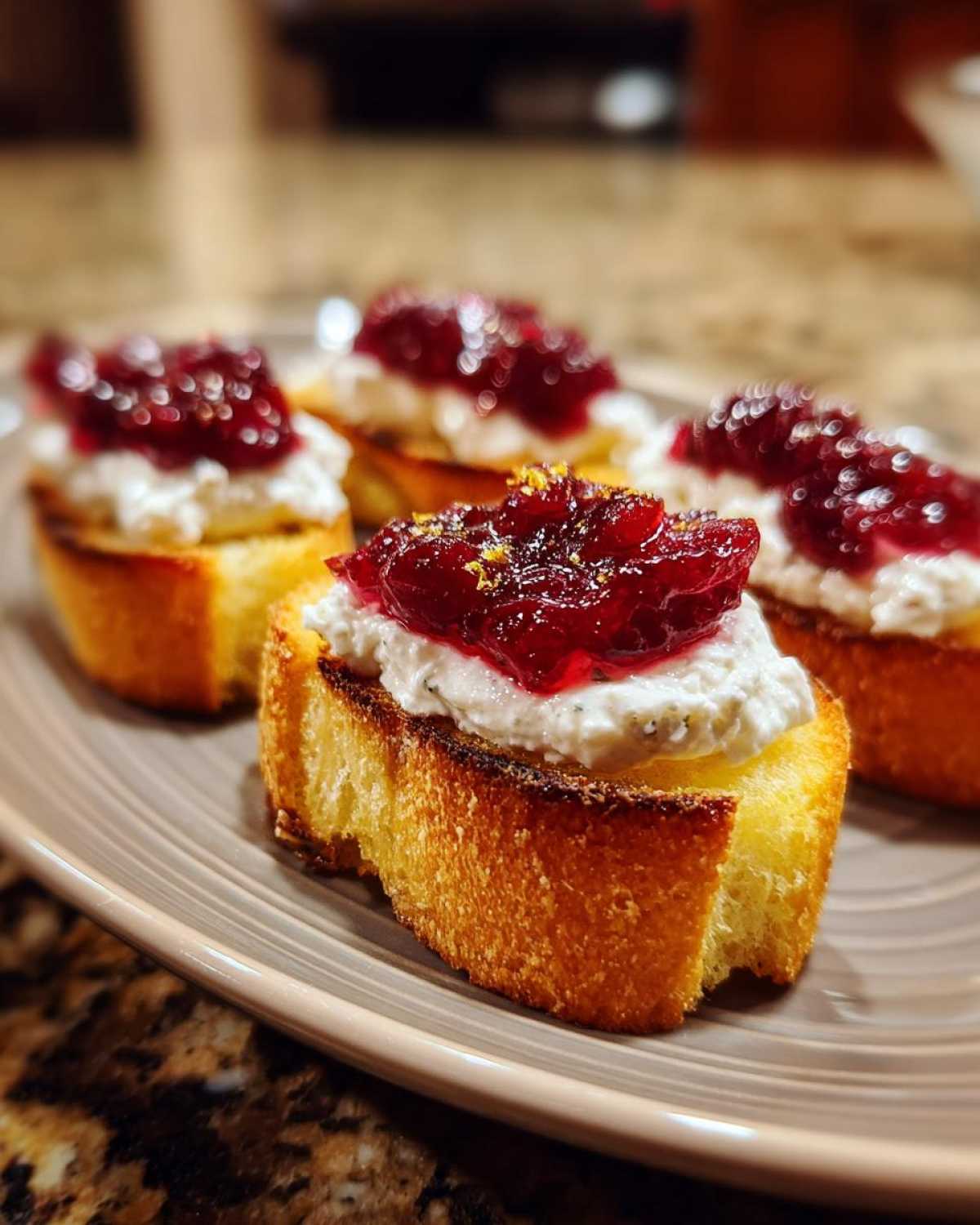 5-Ingredient Cranberry Goat Cheese Crostini - detail 3