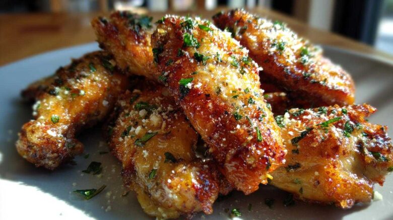 Air Fryer Garlic Parmesan Wings