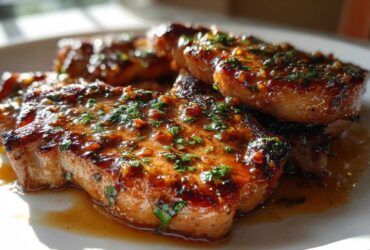 Air-Fryer Honey Garlic Pork Chops