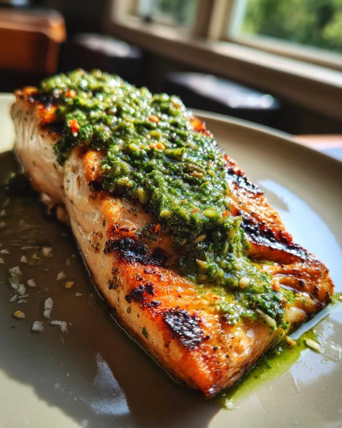 Avocado Pesto Grilled Salmon - detail 1