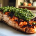 Avocado Pesto Grilled Salmon