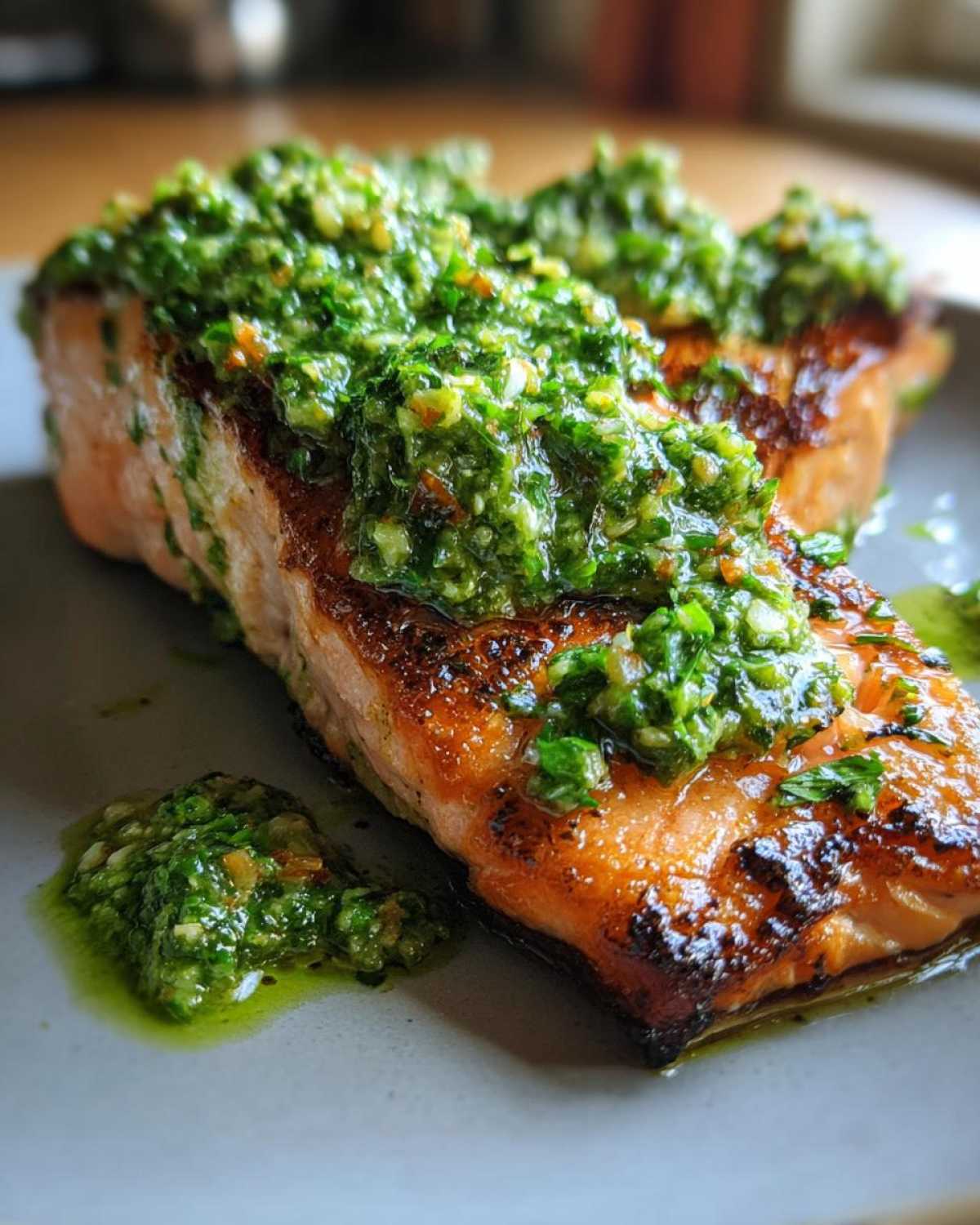 Avocado Pesto Grilled Salmon - detail 2