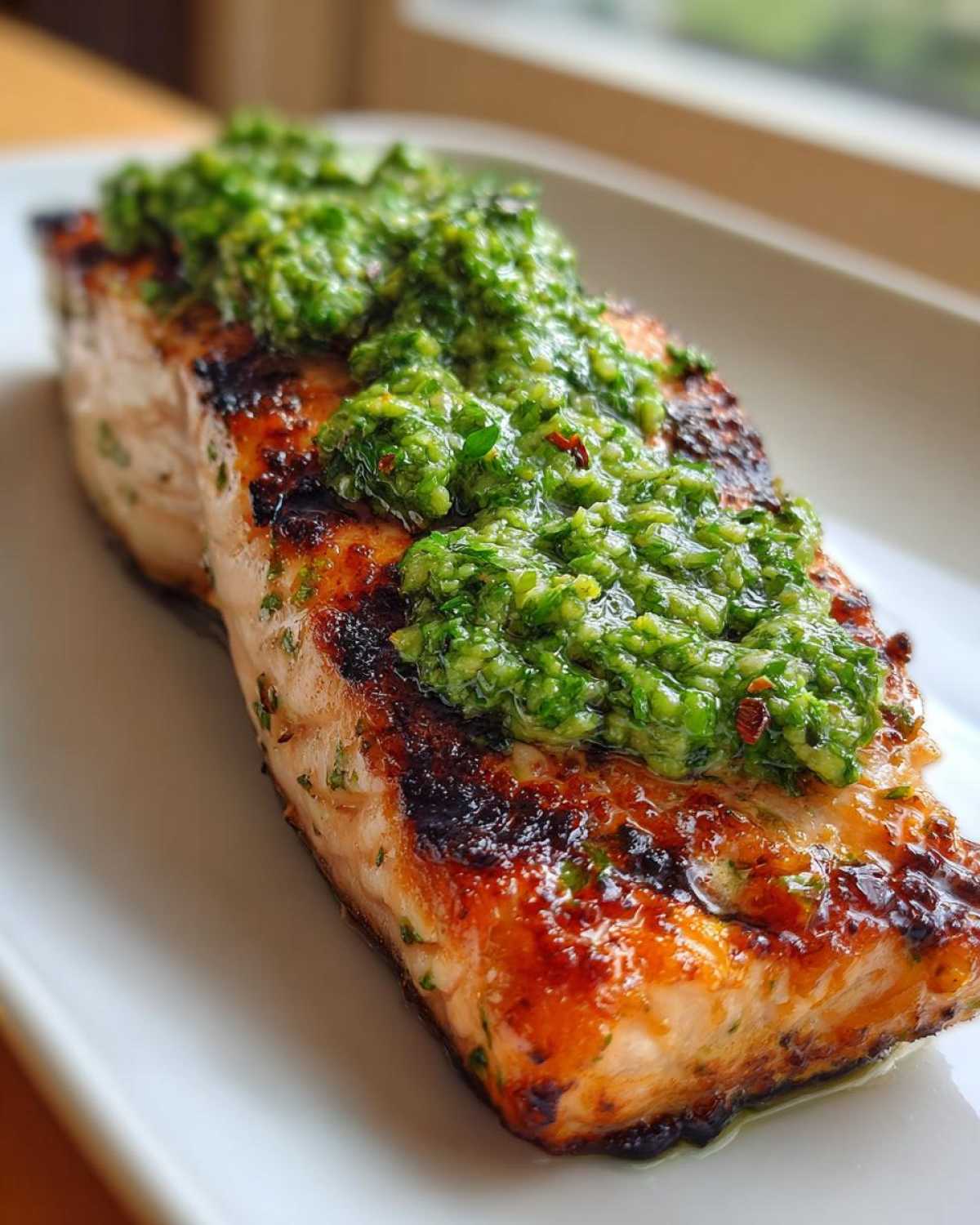Avocado Pesto Grilled Salmon - detail 4