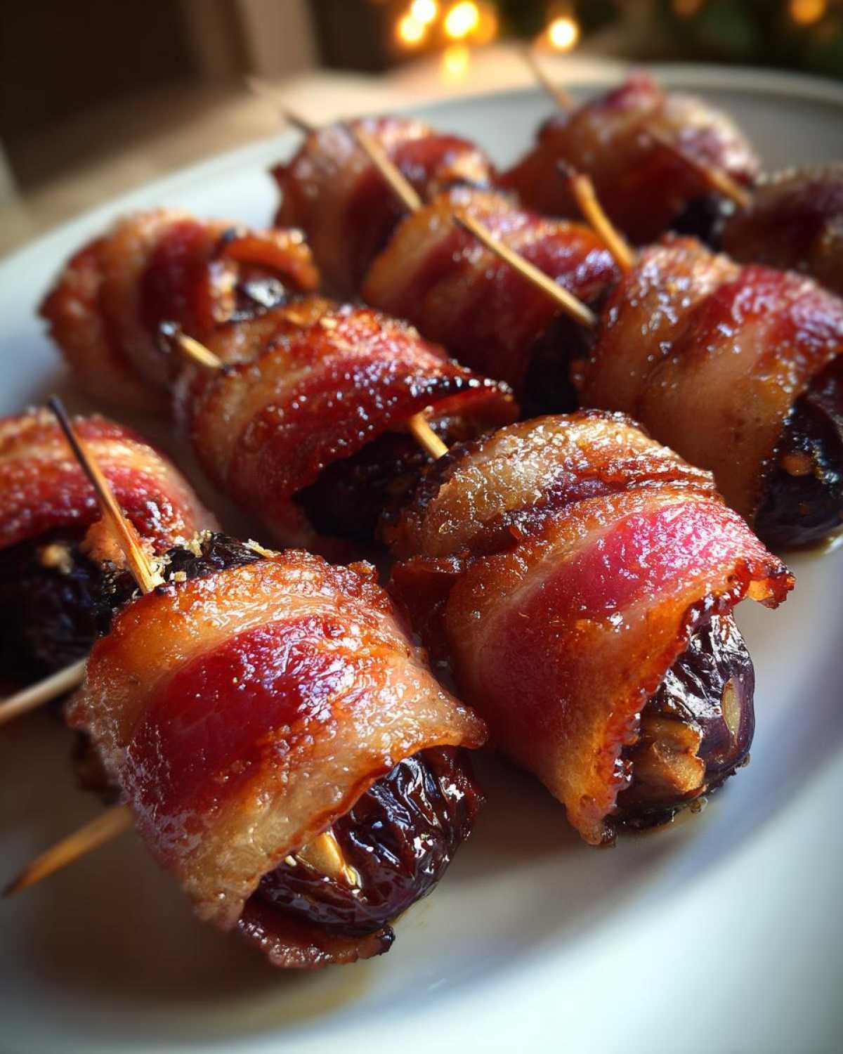 Bacon-Wrapped Dates with Almonds - detail 1