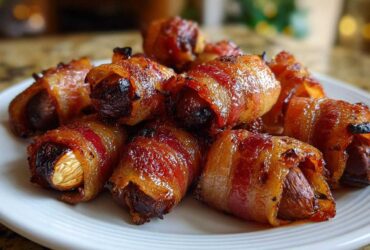 Bacon-Wrapped Dates with Almonds
