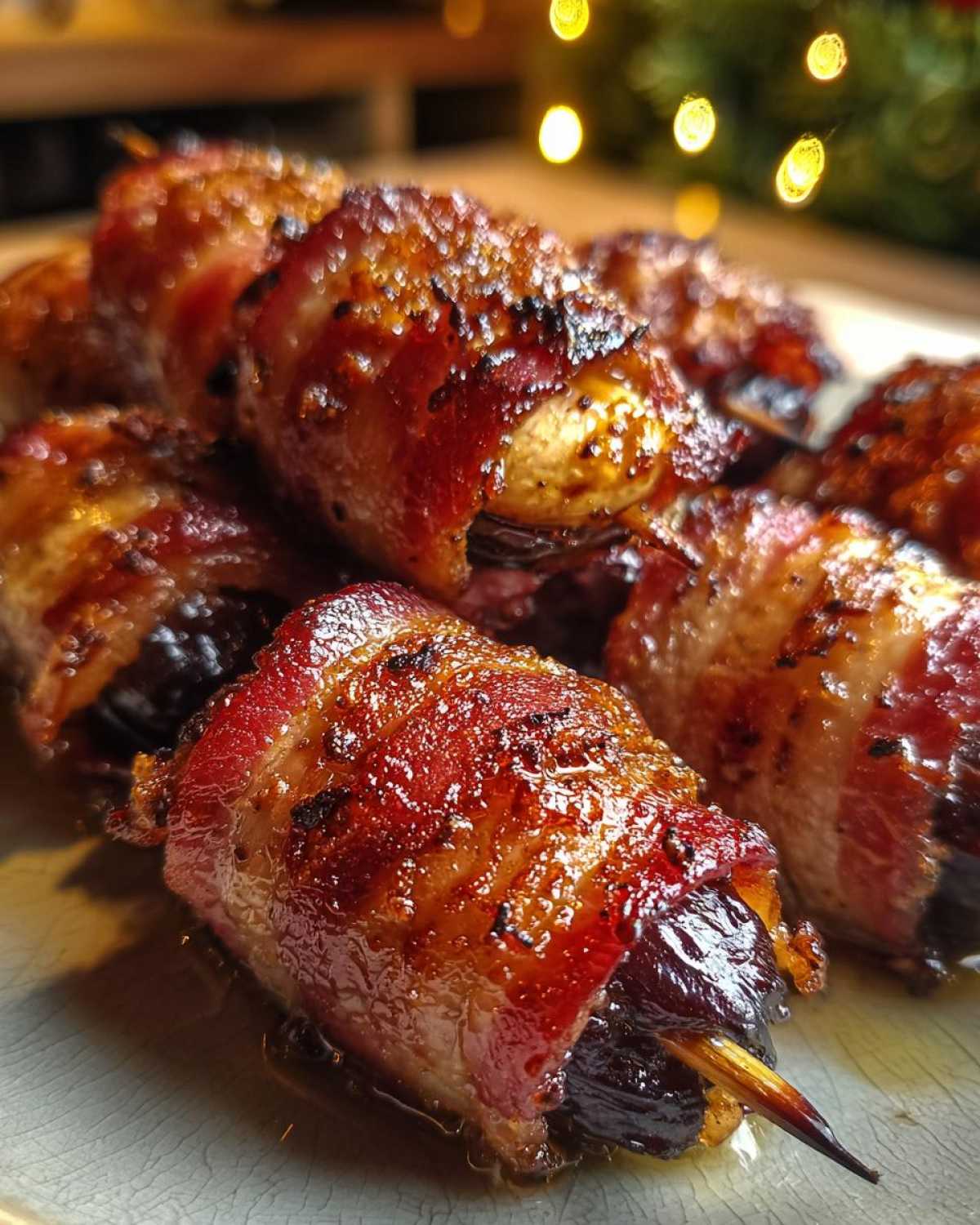 Bacon-Wrapped Dates with Almonds - detail 4