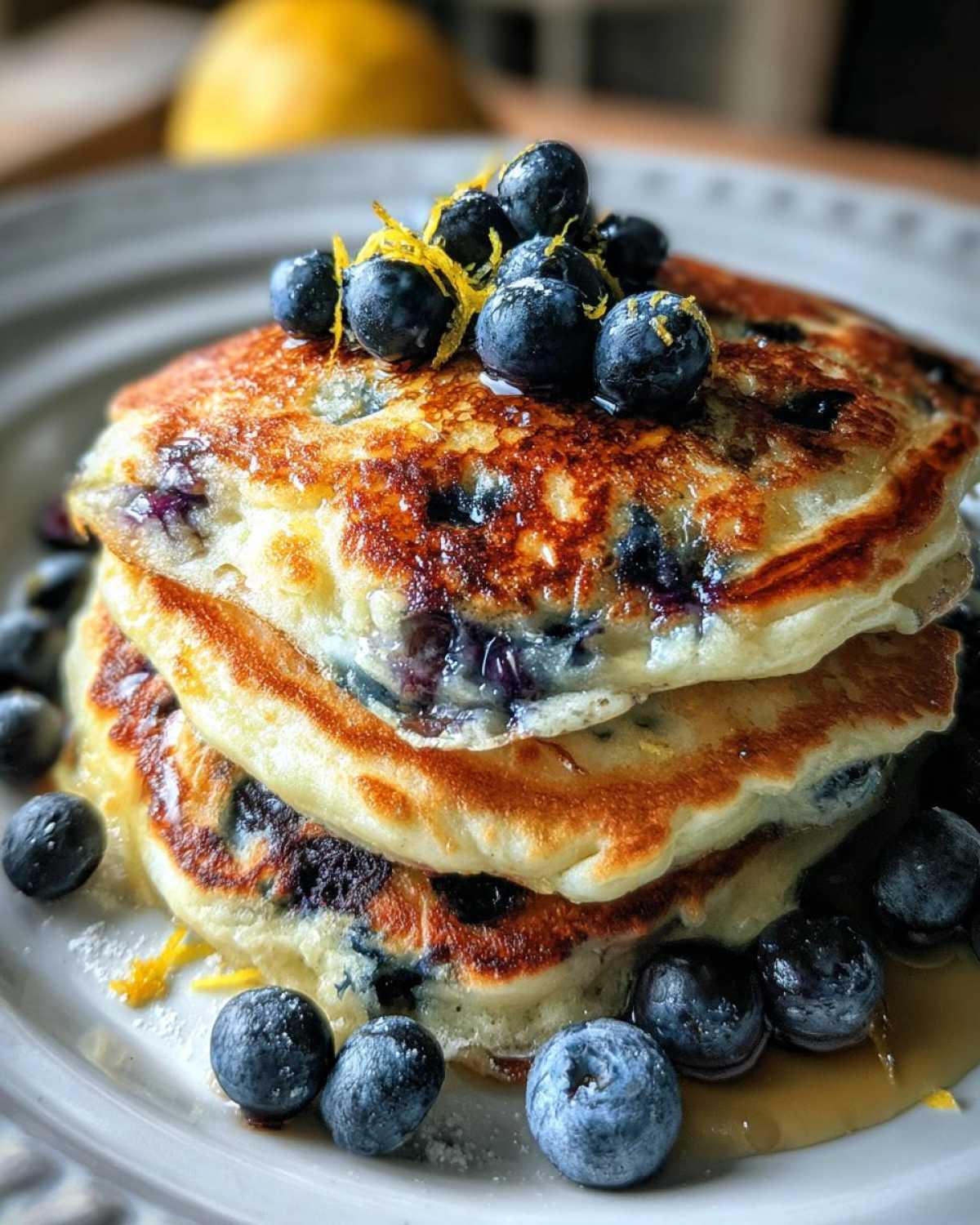 Blueberry Lemon Ricotta Pancakes - detail 1