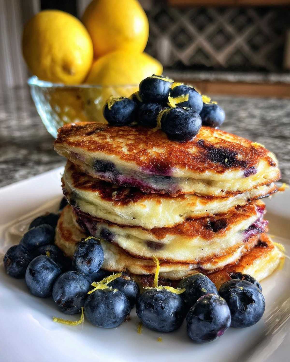 Blueberry Lemon Ricotta Pancakes - detail 2