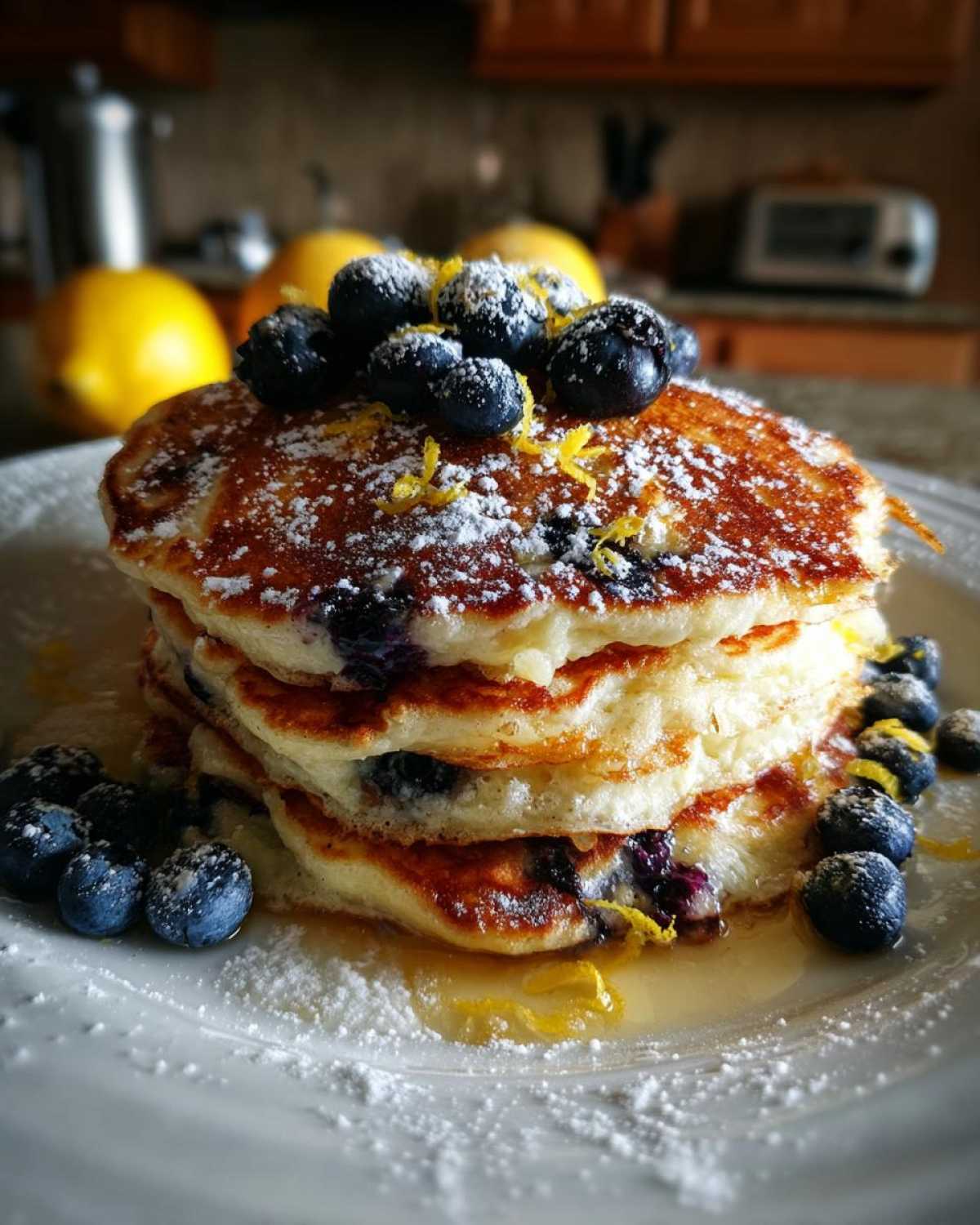 Blueberry Lemon Ricotta Pancakes - detail 4