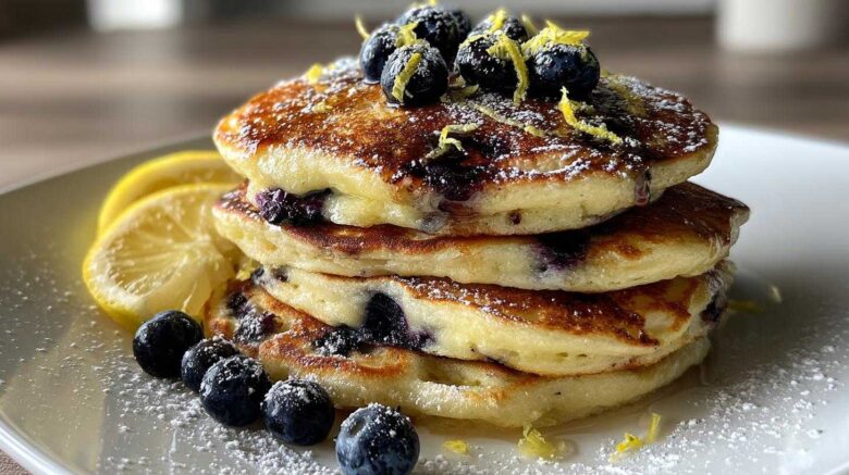 Blueberry Lemon Ricotta Pancakes