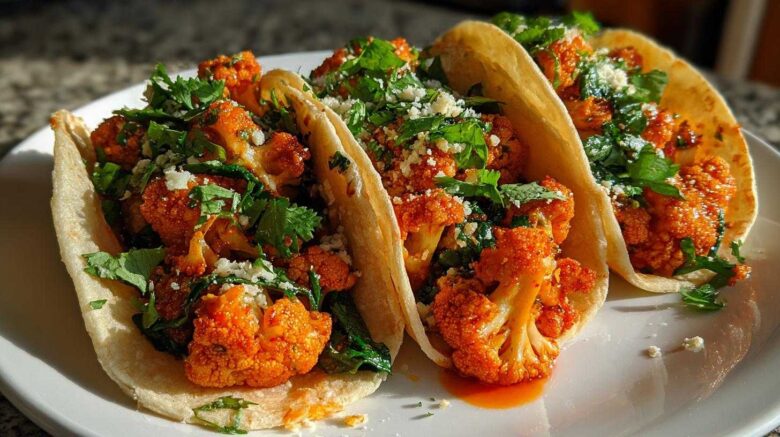 Buffalo Cauliflower Tacos