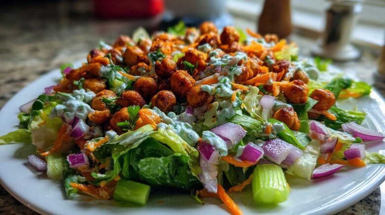 Buffalo Chickpea Ranch Salad