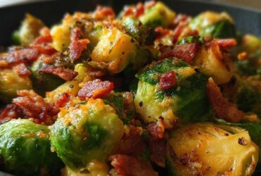 Cheesy Bacon Brussels Sprouts