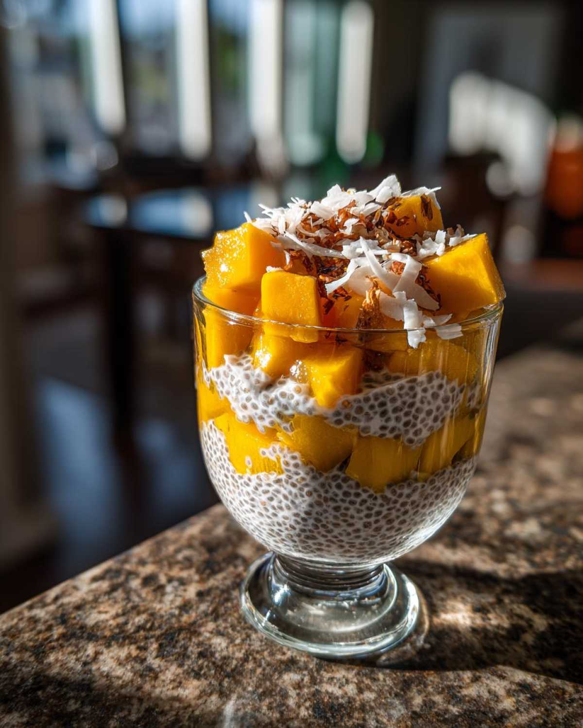 Coconut Mango Chia Breakfast Parfait - detail 1