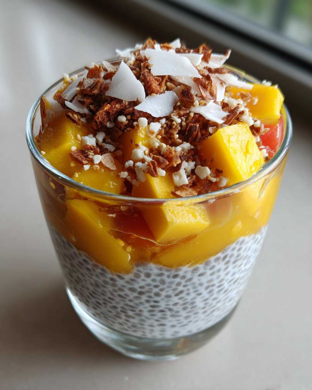 Coconut Mango Chia Breakfast Parfait - detail 3