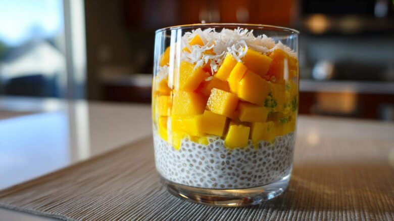 Coconut Mango Chia Breakfast Parfait