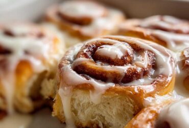 Eggnog Cinnamon Rolls (No Yeast)