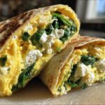 Feta & Spinach Omelette Wrap