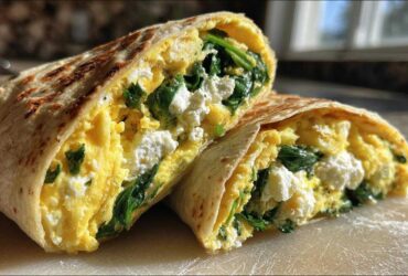 Feta & Spinach Omelette Wrap