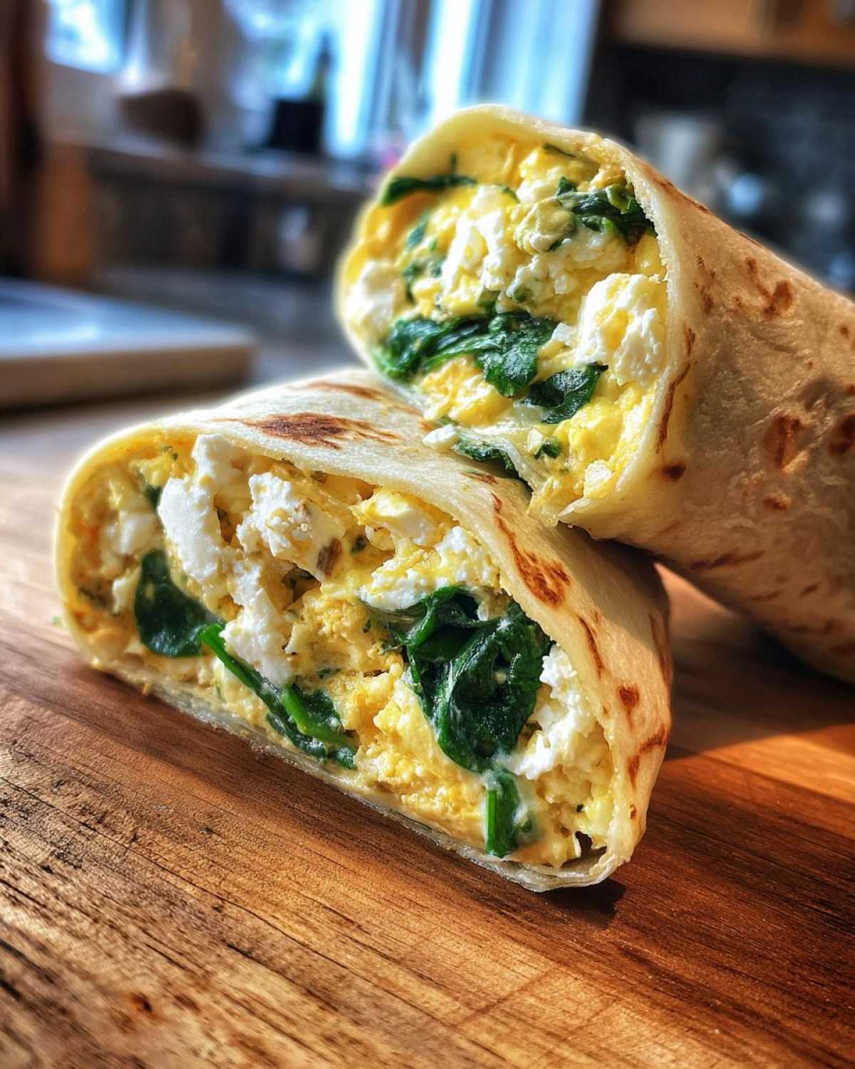 Feta & Spinach Omelette Wrap - detail 4