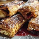 French Toast Roll-Ups with Berry Jam