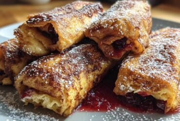 French Toast Roll-Ups with Berry Jam