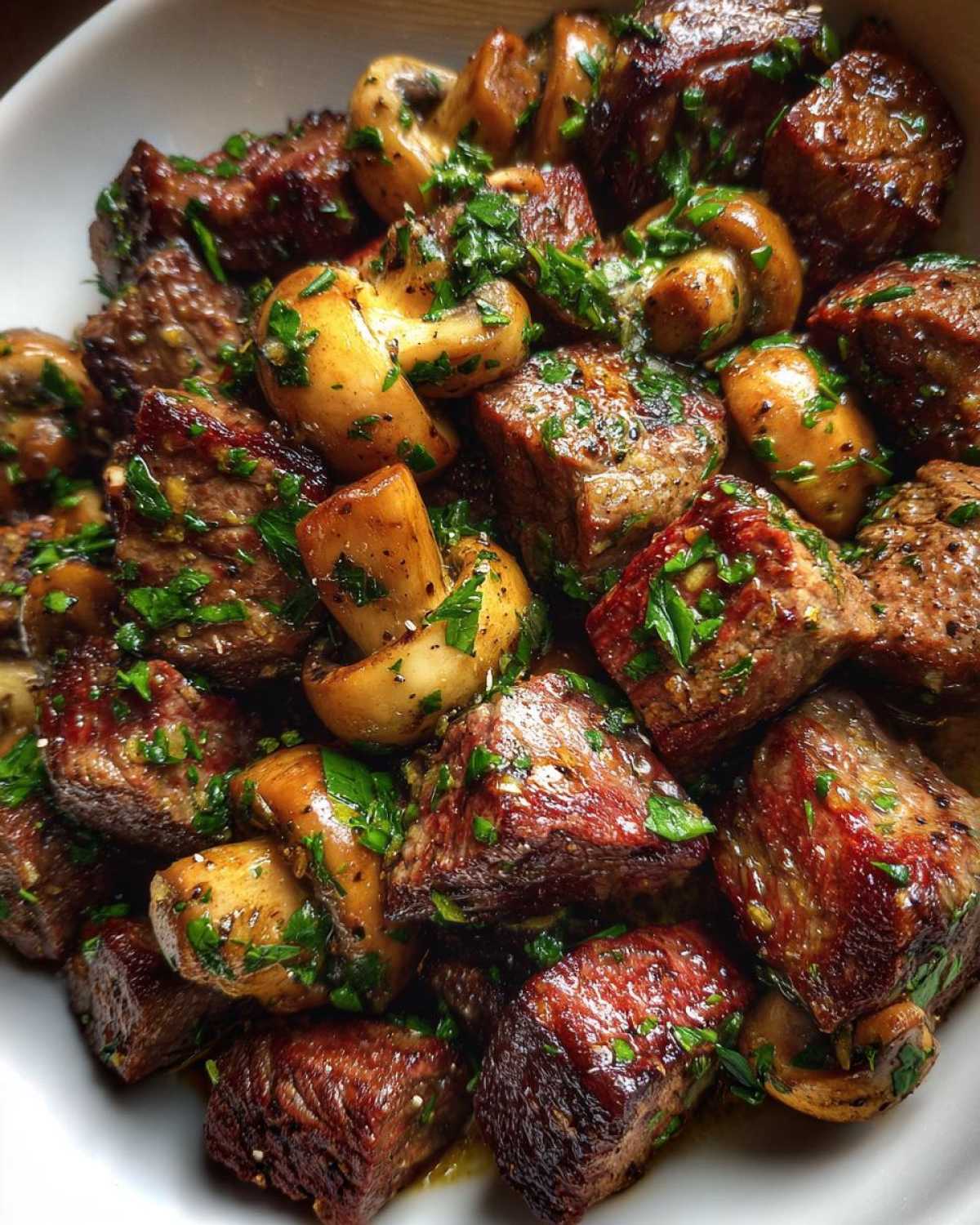 Garlic Butter Steak Bites with Mushrooms - detail 1